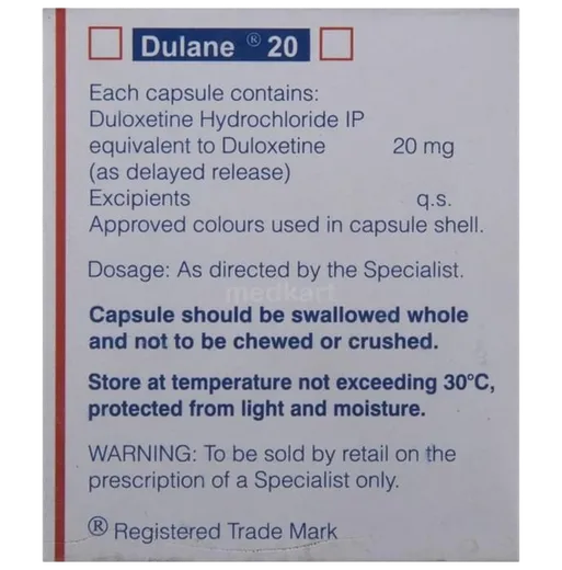 dulane 20mg capsule 10's